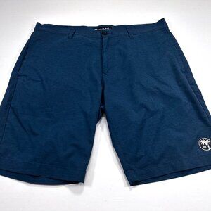 Travis Mathew Golf Shorts Men's 36 Blue Hybrid Lifestyle Performance